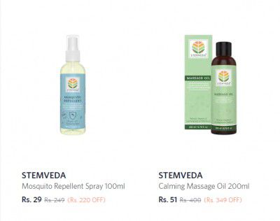 STEMVEDA Beauty products upto 90% off from Rs.29