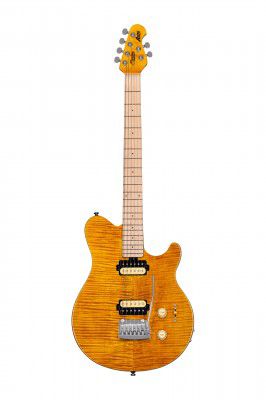 Sterling by Music Man xis, Flame Maple Top, Trans Gold AX3FM-TGO-M1