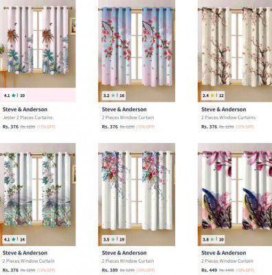 Myntra : Upto 70% OFF - Steve and Anderson Curtains | Starts At Rs.376