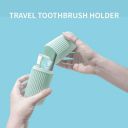 Stewit Capsule Shape Travel Toothbrush Toothpaste Case Holder Portable Toothbrush Storage Plastic Toothbrush Holder (Multi-Color, 1 Piece), Medium (ST-Capsule)...