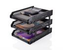 Stewit File Tray Rack ABS Plastics | Foldable Office Desk Accessories (3 Layer)...