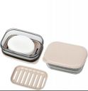 Stewit Plastic Soap Holder 1 Pack, Travel Soap Container with Lid...