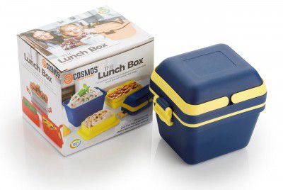 Stewit Products Dieting Airtight Lunch Box Set | 3 Compartment Tiffin with Handle & Push Lock