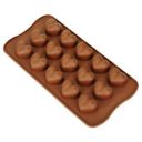 Stewit Silicone Chocolate Candy Mould, Heart Shape | 15 Cavity Mold, Re-Usable | 21 X 10.7 cm | Brown...