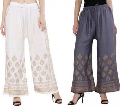 Stigma Pack of 2 Women Relaxed Green Pure Cotton Trousers