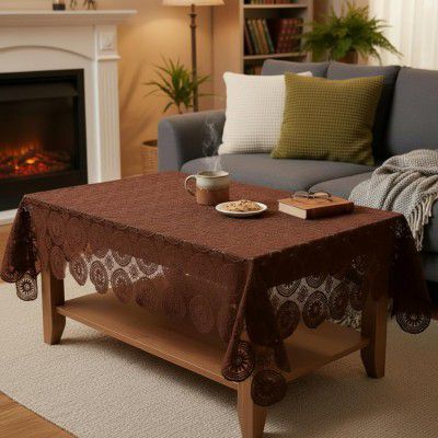 STITCHNEST Cotton Net Table Cover | Pack of 1