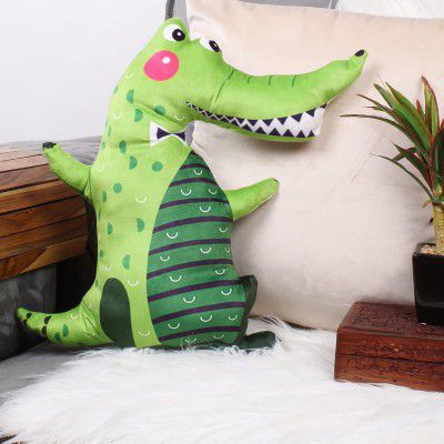 STITCHNEST Crocodiles Shaped Cushion for Home Décor