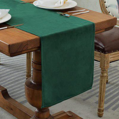 STITCHNEST Velvet 4 Seater Table Runner and Bed Runner,13 x 60 Inches