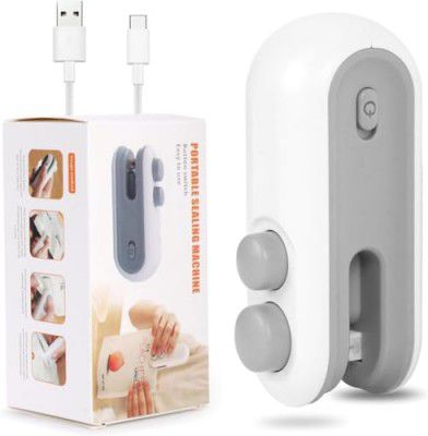 STOCKZONE Portable Mini Sealing Machine 2 in 1 USB Rechargeable Magnetic Bag Sealer Heat Seal (multicolor)