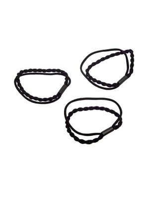 Stoln Rubber Hair Bands For Girls/Woman (3 Black)