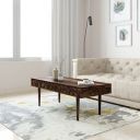 Amazon Brand - Stone & Beam Diara Solid Sheesham Wood Coffee Table (Walnut Finish) 115 * 50 * 41 cm...