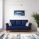 Stone & Beam Lambertville Fabric 3 Seater Sofa (Blue)...