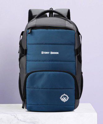 Stony Brook by Nasher Miles  Large 40 L Laptop Backpack Aurora Grey Skyblue Laptop Backpack 40 L  (Grey, Blue)