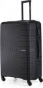 Stony Brook by Nasher Miles  Large Check-in Suitcase (75 cm) 4 Wheels - Crescent Hard-Sided Polypropylene Check-in Black 75cm Trolley Bag - Black...