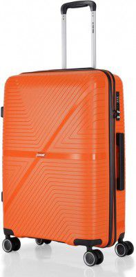 Stony Brook by Nasher Miles  Medium Check-in Suitcase (65 cm) 8 Wheels - Axis Hard-Sided Polypropylene Check-in Luggage Orange 24 inch |65cm Trolley Bag - Orange