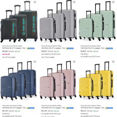 Stony Brook By Nasher Miles Suitcases Pack Of 3 Starts @ ₹3999