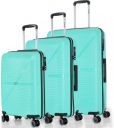 Stony Brook by Nasher Miles Hard Body Set of 3 Luggage - Axis Hard-Side Polypropylene Luggage Set of 3 Light Blue Trolley Bag(55,65&75cm) - Blue...