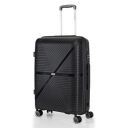 Stony Brook Nasher Miles Axis 65 Cm 24 Inch Polypropylene Hard-Sided 4 Wheels Spinner Check-in Luggage Trolley Bag (Black)...