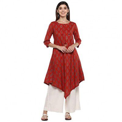 STOP by Shoppers Womens Tie Up Neck Printed Kurta