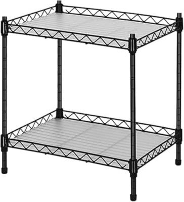 Storack 2 Shelf Kitchen Storage Stand Rack I Rack Size 18x10x16,Black