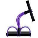 STORE77® 4-Tube Exercise Pedal Pull Reducer - Resistance Band Yoga Sports Equipment for Belly Abdomen Waist Arm Leg Stretching Exercise, Portable Home Gym Sit-ups Device with Elastic (Purple)...