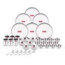 Storehaus 36 Pieces Smart Stainless Steel Dinnerware/Dinner Set - 6 Thali, 6 Halwa Plate, 12 Bowl, 6 Glass, 6 Spoon...