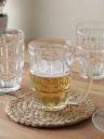 STOREHAUS Glass 6 pcs Juice/Beer Mugs...