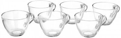 STOREHAUS Glass 6 pcs Tea/Coffee Cups 220 ml