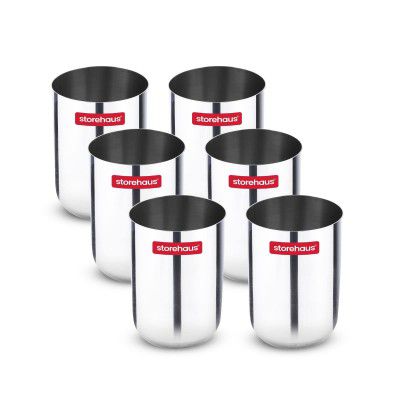 Storehaus Stainless Steel 6 pc Glass Set