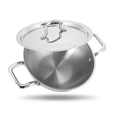 Storehaus Triply DEEP KADAI with LID 22 CM 
