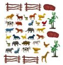 Storio 31pcs Animal Figure Toy Set | Includes Farm and Jungle Animal Playsets with an Artificial Tree and Fencing | Ideal for Birthday and Return Gifts | Educational Toyset for Kids Ages 3 and Up...
