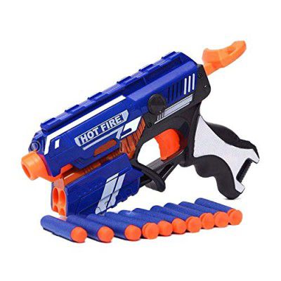 Storio Blaze Storm Hot Fire Soft Bullet Gun Toy with 10 Safe Soft Foam Bullets (Blaze Storm- Hot Fire)
