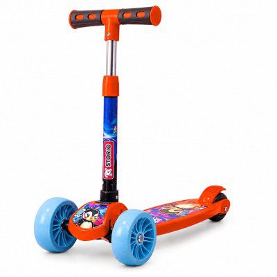 Storio Foldable Kick Scooter for Kids, 3-Wheel Design, Adjustable Handle