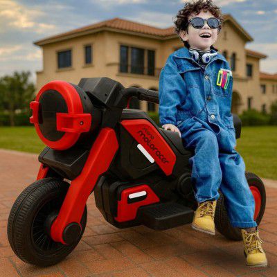 Storio Red Battery Ride-on Bike for Kids – Electric Motorcycle 