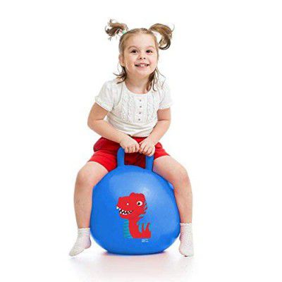 Storio Sit And Bounce Rubber Hop Ball Jumping&Bouncing Ball For Boys Girls Toys For Kids -Big(Size 56Cm / 22 Inch,Multicolour)
