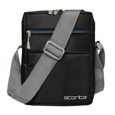 Storite 10 Inch Stylish Padded Mini Sling Bag (25x16x7.5cm) (Dark Grey)