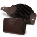 Storite 13 Slots Leather Credit Card Holder Wallet for Men & Women (10.5 x 7.5 x 2.6 cm, Brown)...