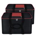 Storite 2 Pack Moisture Proof Nylon Large Size Underbed Storage Bag For Clothes (54 x 46 x 28 cm) - Black, Rectangular...