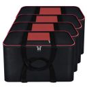 Storite 4 Pack Nylon Big Moisture Proof Underbed Storage Bag For Clothes Large (54 x 46 x 28 cm) - Black Rectangular...