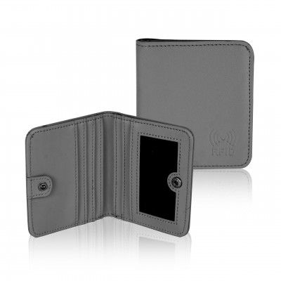 Storite 8 Slot Women RFID Blocking Wallet | (Grey - 10.4 x 9 x 2 cm)