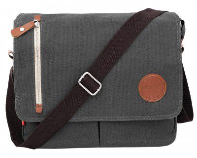 Storite Canvas Sling Cross Body Travel Office Business Messenger One Side Shoulder Bag for Men & Women (33 × 6.5 × 27 cm)