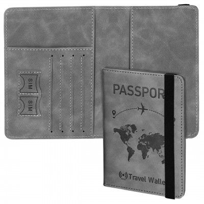 Storite Grey RFID  Holder Cover (14.8 X 11CM)