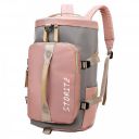 Storite Nylon 25 Cms Small Imported Lightweight Waterproof Duffle Bag, Rucksack Travel Bag, Backpack Carry Luggage BagPink/Grey - (43 x 25 x 26 CM)...