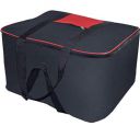 Storite Nylon Big Underbed Storage Bag Moisture Proof Cloth Organiser with Zippered Closure and Handle (BlackRed, 54x46x28cm)...