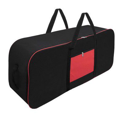 Storite Nylon Jumbo Super-Size 160 L Moisture Proof Multi-purpose Heavy Duty Storage Bag for Toys/Stationery/Blankets/Clothes/Moving Bag With Strong Reinforced Handles Rectangular Black(114x30x47cm)