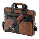 Storite PU Leather 14 inch Laptop Shoulder Messenger Sling Office Bag (39cm x 30cm x 6 cm, BrownBlack)...
