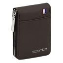 Storite PU Leather 9 Slot Vertical Credit Debit Card Holder Money Wallet Zipper Coin Purse for Men Women - Chocolate Brown...