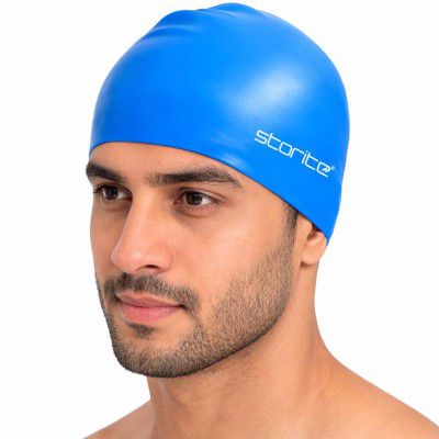 Storite Swimming Cap for Men & Women, Waterproof Stretchable Silicon 