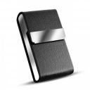 Storite Verticle Card Holder, PU Leather and Stainless Steel Credit Card Wallet, Business Card Holder for Men and Women (Black -9x1x6Cm)...