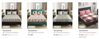 Story @ Home Bedsheets Up to 86% OFF,  Starting from ₹279